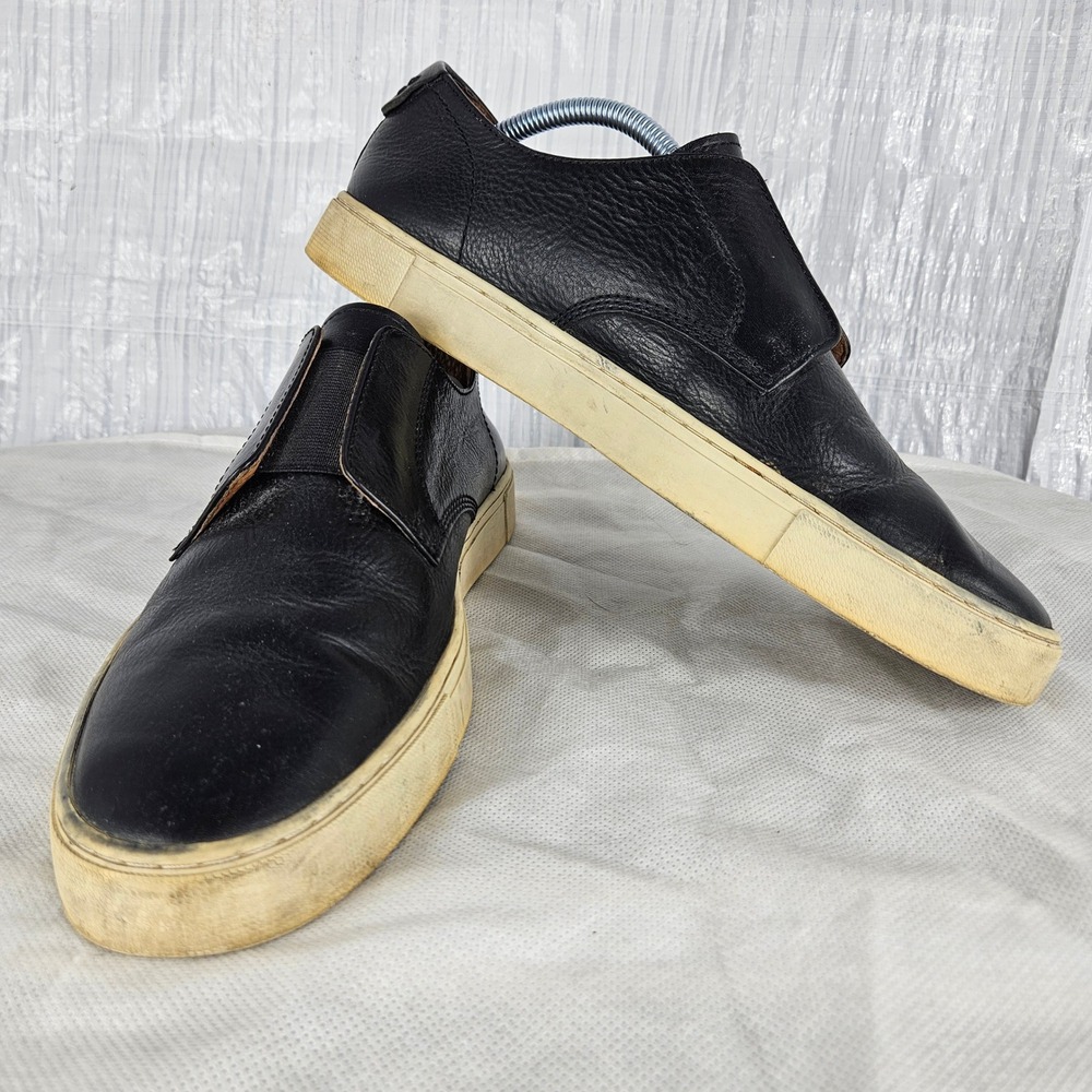 Frye Gabe Gore Men's 10 Oxford Black Slip-On Sneakers Shoes